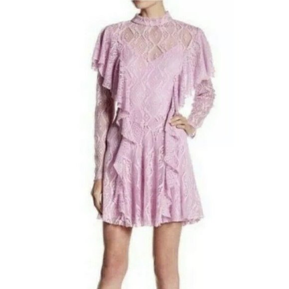 Free People Purple Wisteria Rock Candy Lace Dress Size Small S New NWT RARE HTF - Picture 2 of 6